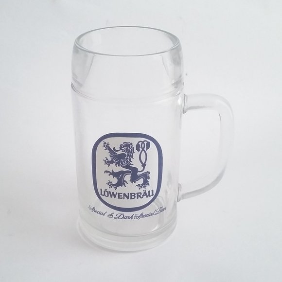 Vintage Dining Vintage Lowenbrau Glass Mug Stein Large 5 Liter